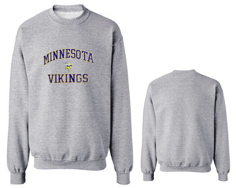 Nike Vikings Fashion Sweatshirt Grey2 - Click Image to Close