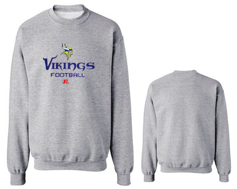 Nike Vikings Fashion Sweatshirt Grey3 - Click Image to Close