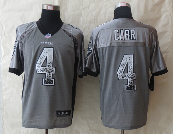 Nike Raiders 4 Carr Grey Drift Fashion Elite Jerseys Nike Raiders 4 Carr Grey Drift Fashion Elite Jerseys