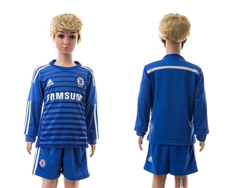 2014-15 Chelsea Home Long Sleeve Youth Jerseys