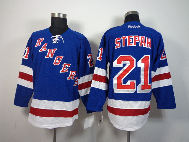 Rangers 21 Stepan Blue Jerseys - Click Image to Close